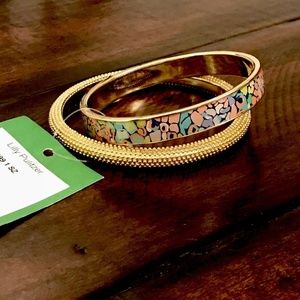 LILLY PULITZER GWP BANGLE SET in "GYPSY JUNGLE"